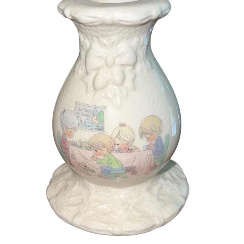 Vintage porcelain Precious Moments candle holder "Lord's Blessing" made in 1994‎